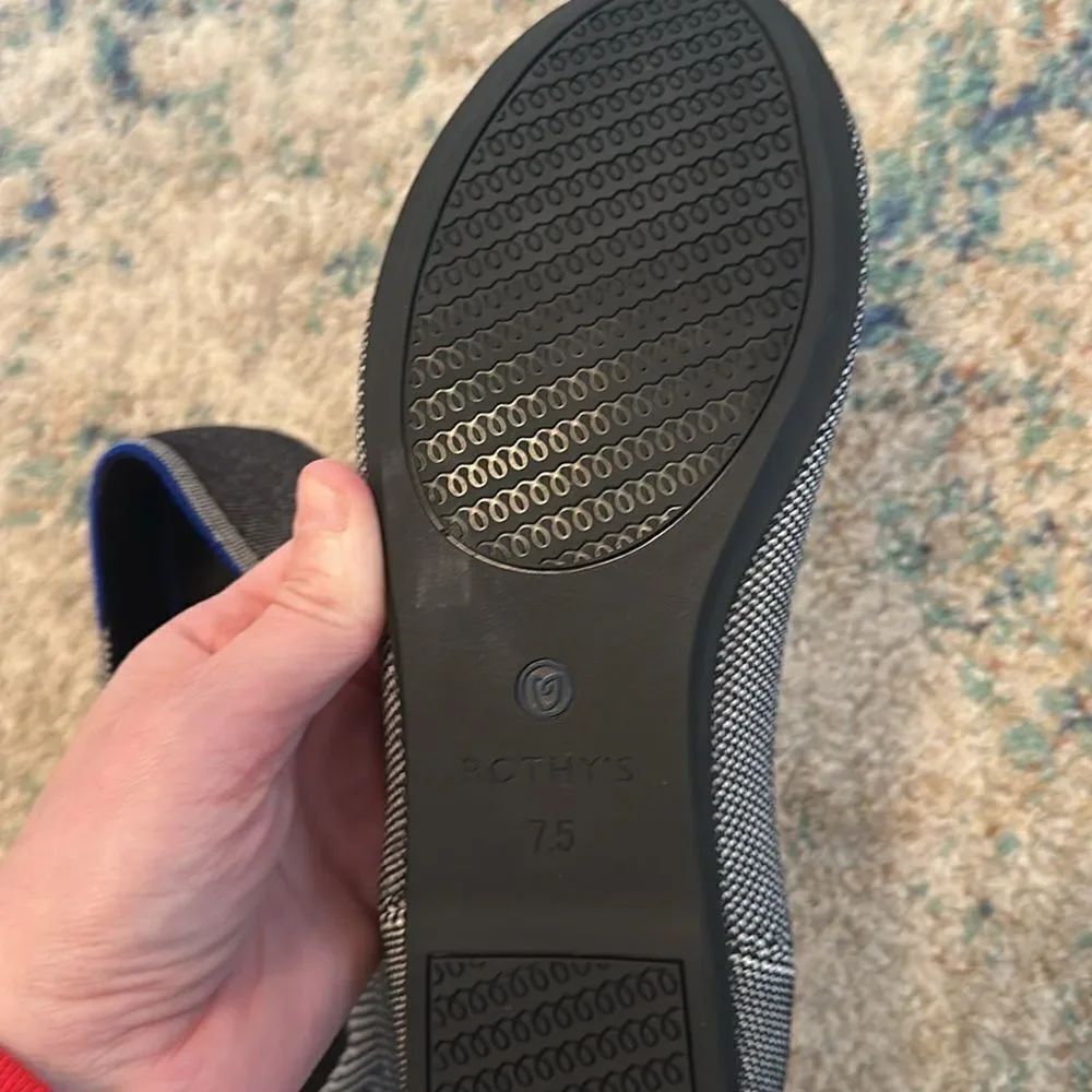 NWOT Rothy’s Birdseye Cloud Gray Round Toe Flats size 7.5 - Picture 5 of 6